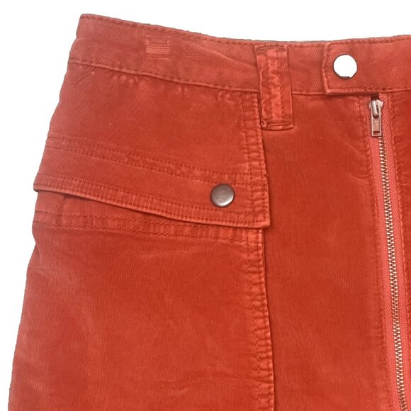 NWT Free People x REVOLVE - Zoe Corduroy Mini Skirt - Color: Soil Brown Size 12 - Picture 6 of 11